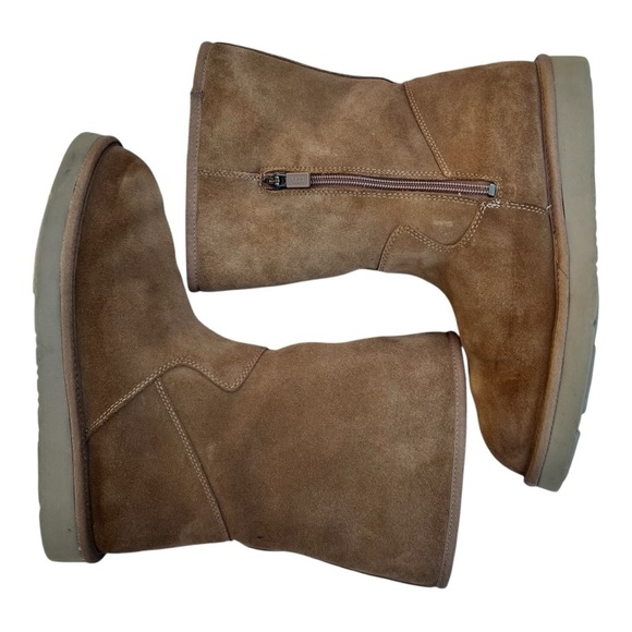 UGG Mid Suede Boot Chestnut Celvin 1118957 Zip Shearling Winter Women’s Size 10 - Picture 5 of 16